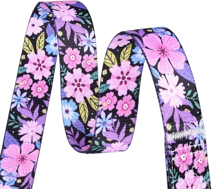 Dog Collars with Soft Comfortable Adjustable Floral Pattern for Small Medium Large Dogs (Floral Pink, XS)