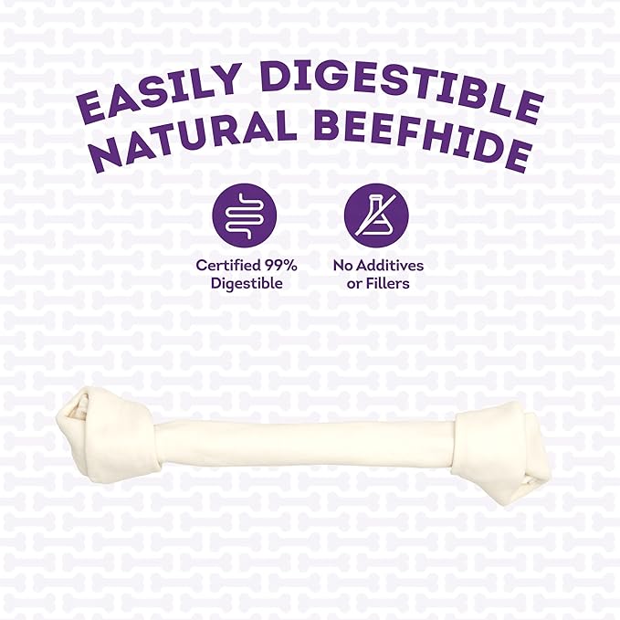 American Sourced Beefhide Bones 15-17" Dog Chew Treats - Natural Flavor, 1 Count/1 Pack
