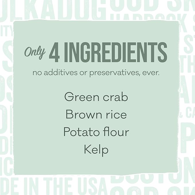 Polkadog Green Monstah Bone Shaped Dog Treats - Kelp & Green Crab, Crunchy, All Natural, Limited Ingredient, Lean Protein & Omega-3 Rich Snacks for Dogs, Great for All Breeds, Made in USA - 7oz