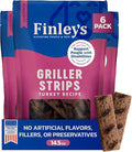 Finley's Turkey Griller Strips for Dogs, Jerky-Style Dog Treats with Real Ingredients for All Breeds and Sizes, 14.5oz, 6 Pack