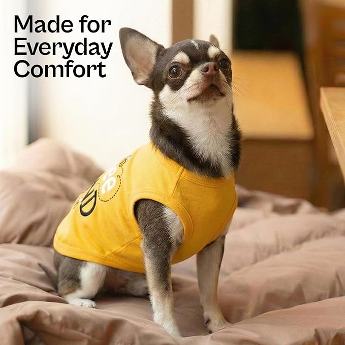 Parisian Pet Dog Shirt – 100% Cotton Shirts for Large Dogs – Sleeveless Puppy Vest – Lightweight and Breathable Pet Apparel – Soft Pullover Summer Dog Clothes - Stretchy T Shirts for Dogs