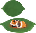 Homimp Guinea Pig Bedding Mat Washable, Ultra Soft Fleece Warm Small Animal Beds, Absorbent & Waterproof Rabbit Winter Sleeping Pad for Rabbit Hamster Squirrel Hedgehog Chinchilla Ferret, Leaf 12"x18"
