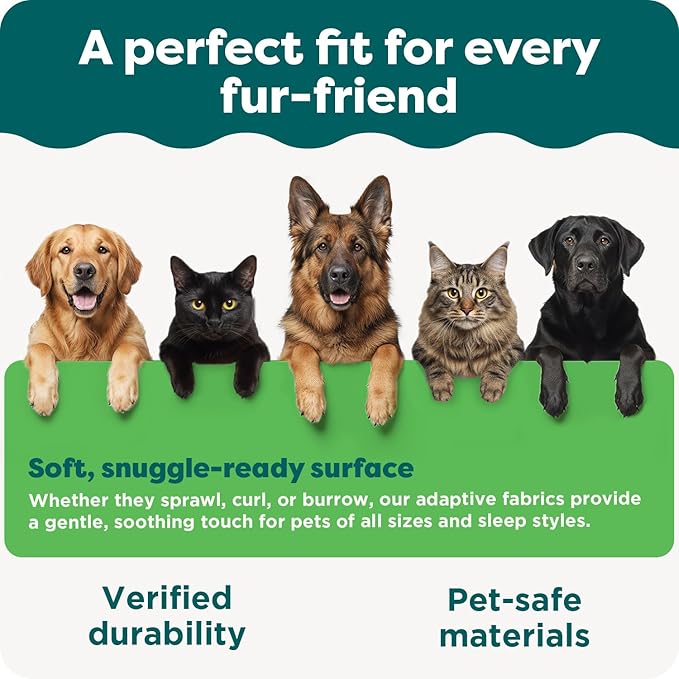 Furhaven ThermaNAP Self-Warming Cat Bed for Indoor Cats & Small Dogs, Washable & Reflects Body Heat - Quilted Faux Fur Reflective Bed Mat - Snow Leopard, Small