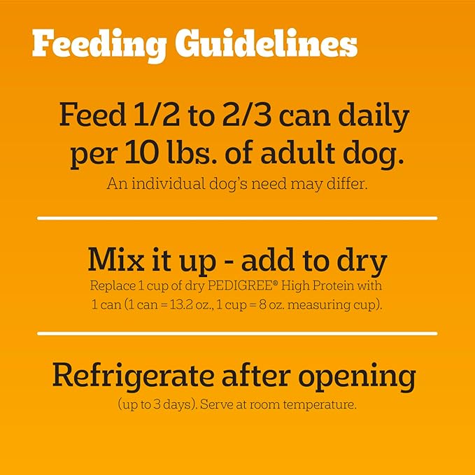 Pedigree High Protein Wet Dog Food, Adult Soft Canned Dog Food, Chicken & Turkey Flavor, 13.2 oz Cans, 12 Count