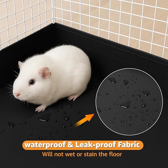 PJYuCien Guinea Pig Cage Liner, Waterproof Tarp Bottom pad for Rabbits, Easy to Install, Suitable for Totoro, Hedgehogs, Ferrets and Other Small Animals.Not Include Cage (24" X 60")