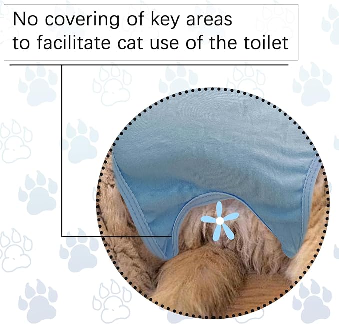 Cat Surgery Recovery Suit - L Size Blue, Soft and Breathable for a Comfortable Recovery, Effortlessly Wearable and Suited for Post-Op Care