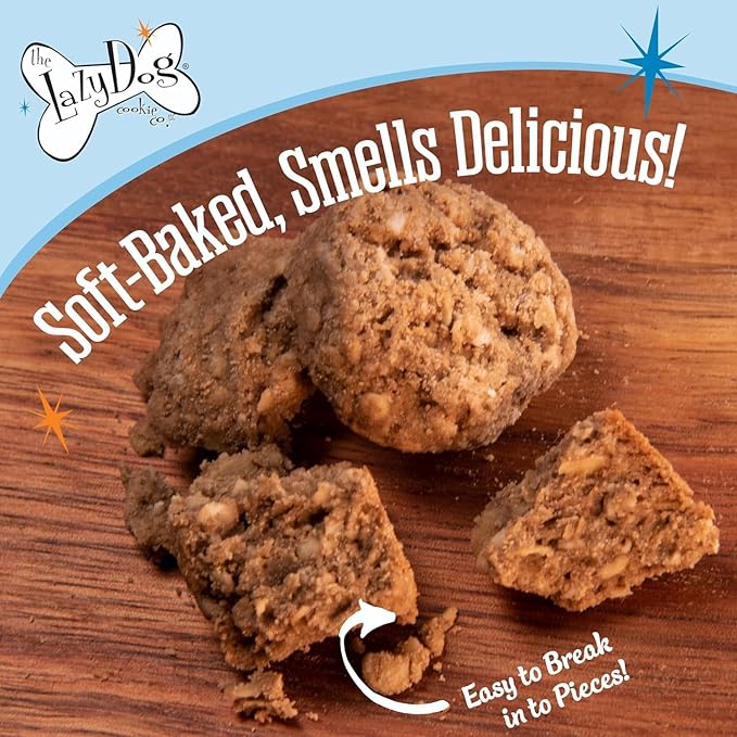 The Lazy Dog Cookie Co. Soft Dog Treats, Mutt Mallows Maple Bacon Kissies, for Small, Medium and Large Dogs, Wheat-Free, Baked in The USA, 5 oz. (Pack of 2) Bacon