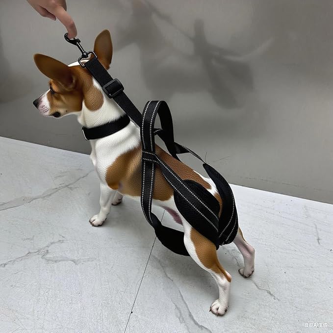 New Upgraded Dog Hind Leg Support Harness, Rear Leg Support Harness - Mobility Aid for Disabled & Paralyzed Pets, Rehabilitation Sling for Hind Leg Assistance (Medium)
