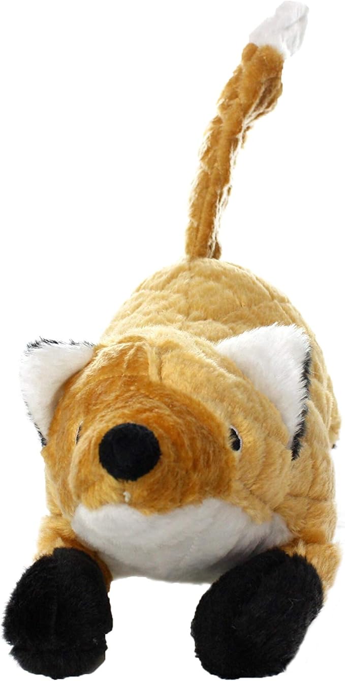 MIGHTY- Massive - Squeaker-Multiple Layers. Made Durable, Strong & Tough. Interactive Play Dog Toy (Tug, Toss & Fetch). Machine Washable & Floats. (Fox, Massive 2 Pack)