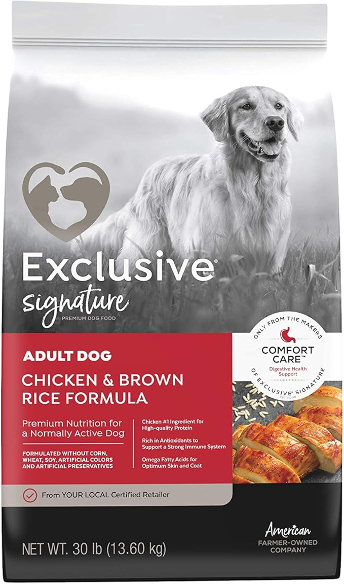 Exclusive | Signature Chicken & Brown Rice Comfort Care | Adult Dog Food (30 Pound (30 lb.) Bag)