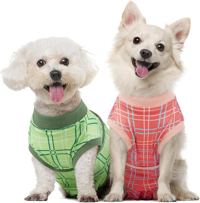 Kuoser Dog Recovery Suit for Female Male Dogs, Post-Surgery Bodysuit for Spay Neuter, Dog Onesie After Surgery, Anti-Licking Pet Surgical Recovery Suit, Pink XL