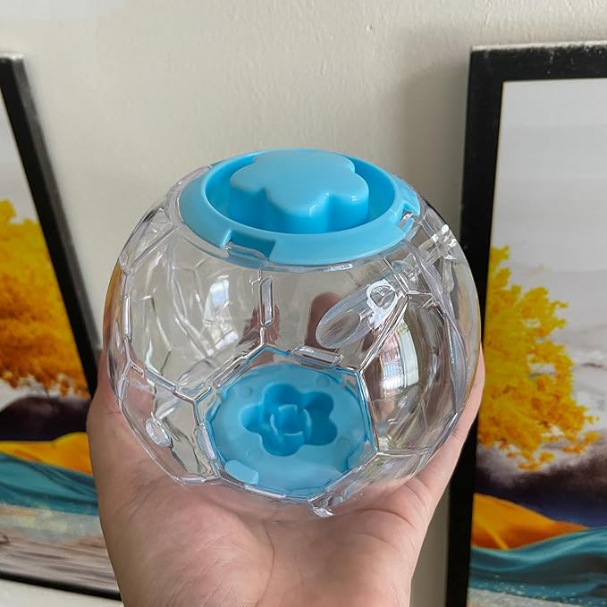 Hamster Ball 5.1 Inch – Durable Dwarf Hamster Running Ball with Football Design, Secure Metal Screws for Small Pets (5.1in)