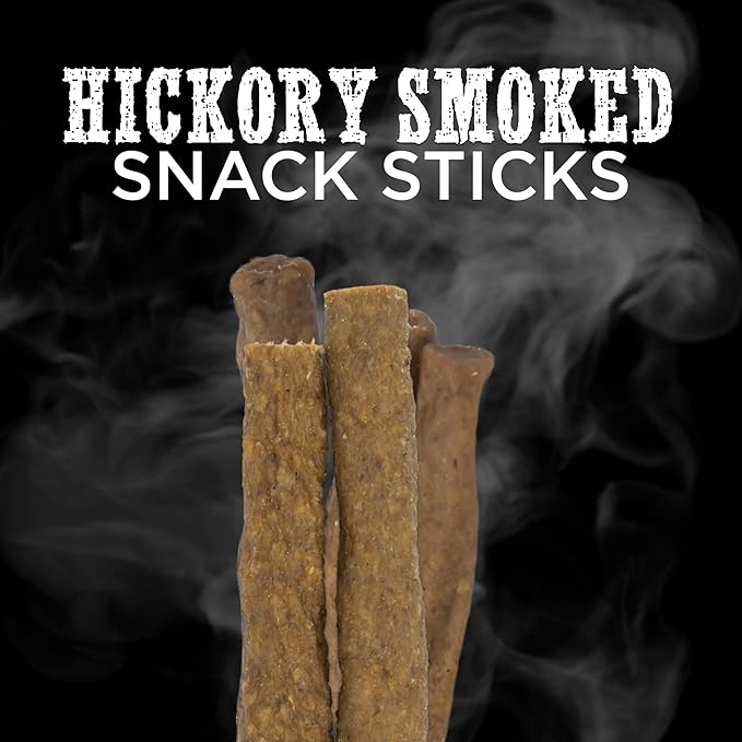 Premium Hickory Smoked Real Beef Snap Sticks - 20 Count (Pack of 1) - USA Packed, No Additives, 100% Natural, Rawhide-Free, High Protein