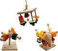Enrichment Toy Turning Hanging for Guinea Pigs, Rabbits, Birds, Rats and Other Small Pets! Load with Veggies and Fruit (3 Toy Set!)
