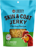 BIXBI Liberty Skin & Coat Support Chicken Jerky Dog Treats 5 oz - USA Made, Grain Free, Antioxidant Rich to Support Shiny, Full Bodied Coats