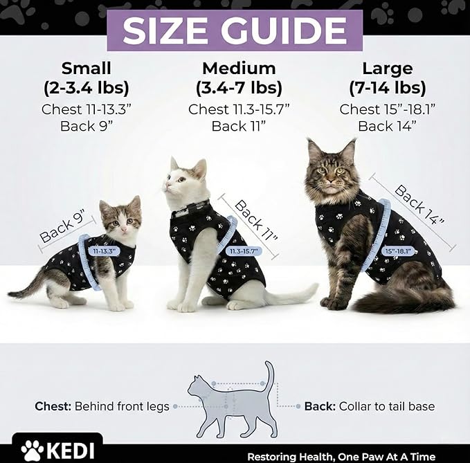 Cat Surgery Recovery Suit Female Cat Onesie for Cats After Surgery Spay Surgical Abdominal Wound Skin Diseases E-Collar Alternative Wear (Pink, Medium)