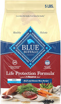 Blue Buffalo Life Protection Formula with LifeSource Bits, Senior 7+ Dry Dog Food, Beef and Brown Rice Recipe, Natural Food for Dogs, 5 lb. Bag