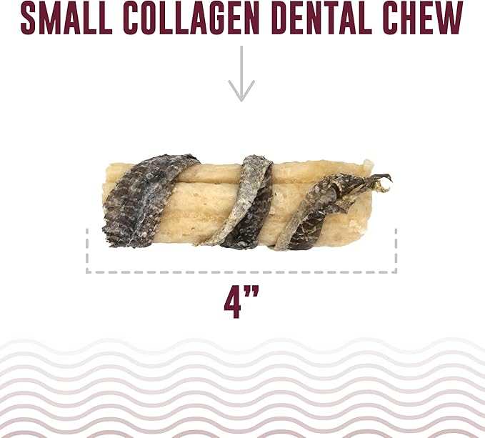 Icelandic+ Beef Collagen Dental Chew Stick Wrapped with Fish 4" Dog Treat (Pack of 2)