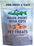 Freeze Dried Sockeye Salmon Pet Treats for Dogs & Cats, Human Grade, Fisherman Direct, Premium Wild Caught Alaskan, Single Ingredient, Omega 3, Natural Healthy Dog Training Treats, Made in USA