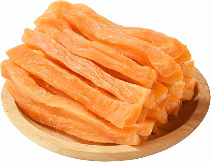 ASMPET Dog Treats Chews, Sweet Potato Strips, Gluten & Grain Free Dog Snacks for Training Rewards 10.6 oz
