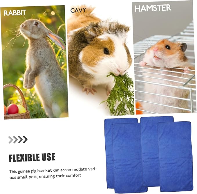 5pcs Guinea Pig Bedding Mats Washable Blanket Pet Blankets Small Animal Bedding Cage Liner Absorbent Cozy