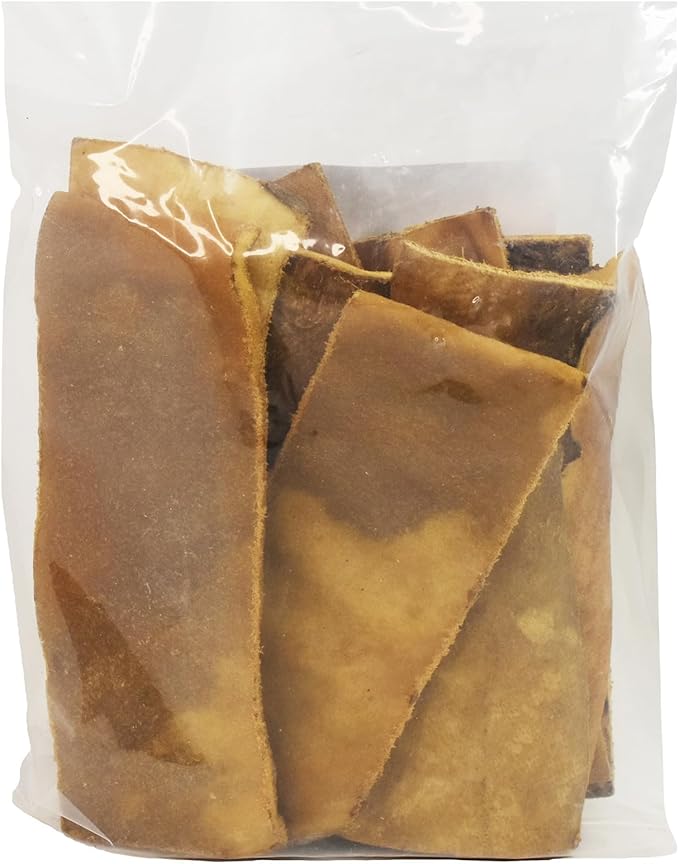 Chips Peanut Butter 1-Pound Bag - Premium Large Dog Rawhide Chews - Ideal for Agressive Chewers Dog Rawhide Treats - Durable Rawhide Bones for Large Dogs
