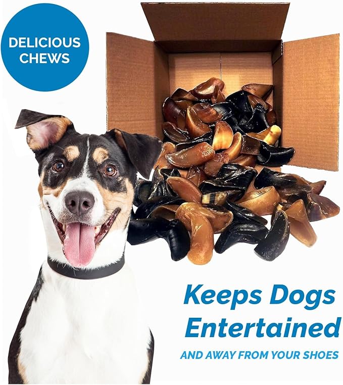 123 Treats | Cow Hooves for Dogs | 100% Natural Long Lasting Hoof Dental Dog Thick Chews, Perfect as Hooves for Dogs to chew. Made from Free Range, Grass Fed Cattle with NO Additives - (10 Count)