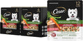 Cesar Wholesome Meals Wet Dog Food Beef, Chicken, Carrots, Barley & Green Beans Recipe, Wet Food for Dogs, 17.6 oz Pouch, 12 Count