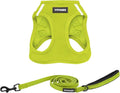 Best Pet Supplies Voyager Step-in Air All Weather Mesh Harness and Reflective Dog 5ft Leash Combo with Neoprene Handle, for Small, Medium and Large Breed Puppies - Set (Lime Green), X-Large