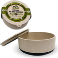 Palz&Co EcoBowl with Lid for Dogs & Cats, 80 oz Gray - Natural Bamboo Pet Bowl with Non-Slip Base, Pet Food and Water Dish, Dishwasher Safe