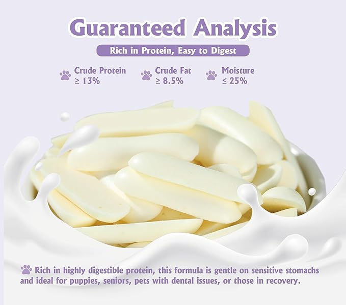 Puppy Treats,Freeze-Dried Baked Milk Sticks for Dogs, Human-Grade, Perfect Training Reward,Natural High Calcium Pet Snacks for Dogs and Cats, 100g