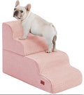 ABCPET Dog Step for Bed, Dog Stair 4-Step 35D Pet Stair 19.7" H for High Bed or Sofa Non-Slip Balanced Pet Step Indoor, Pink