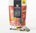 SKIPPER'S Salmon Skin Snacks Dog Treats - Gently Air Dried 100% Salmon Skin Chews, Great for Cleaning Teeth, Essential Omega 3 Oil, Hypoallergenic, Wheat & Gluten Free Fish Treat for Dogs | (3.52 Oz)
