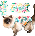 Cat Recovery Suit Surgical Onesie - Post Surgery - Soft Breathable Fabric - No-Cord Design - Protects Wounds and Skin After Spay or Neuter - Male and Female Cats | XX-Large