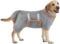 Bienbee Dog Bathrobe, Quick Drying Super Absorbent Dog Robes for After Bath, Warm Keeping Dogs Towel, Dogs Bath Supplies, Gray L