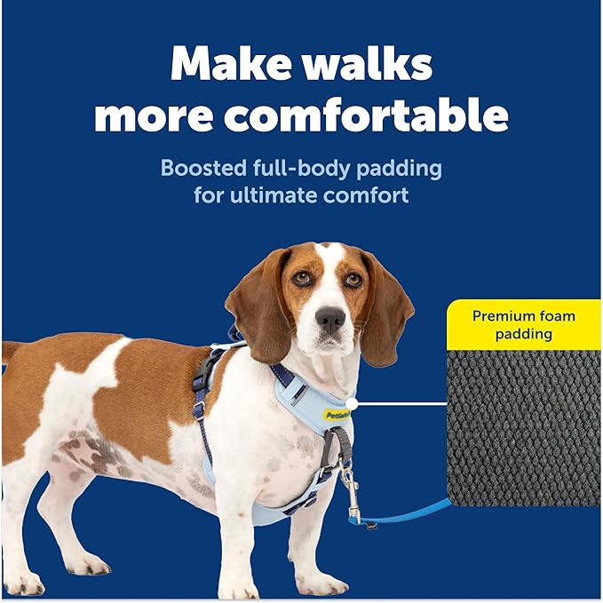 PetSafe Easy Walk Comfort No-Pull Dog Harness Full-Body Padding - Better Walks on the First Use - 5 Points of Adjustment Small/Medium, Blue