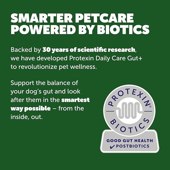 Protexin Daily Care Gut+ Mobility | 60 Dog Chews, Chicken and Bacon Flavor Dog Supplement | Probiotics for Dogs, Dog Postbiotics