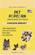 Freeze-Dried Raw Treats - Chicken Breast - 2.5oz Bag, Dog & Cat Snacks, Single Ingredient, Natural, Pet Food Topper, Protein‑Packed Meat