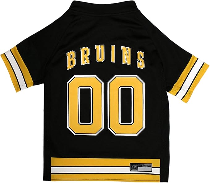 Pets First NHL Boston Bruins Jersey for Dogs & Cats, Small. - Let Your Pet Be A Real NHL Fan!