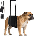 AIITLE Upgraded Dog Slings for Small Dogs - Hind Leg & Hip Support Harness, Super Soft Rehab Lift Aid with Storage Bag, Assist Elderly/Injured/Post-Surgery Dogs with Mobility Issues (Black, S)