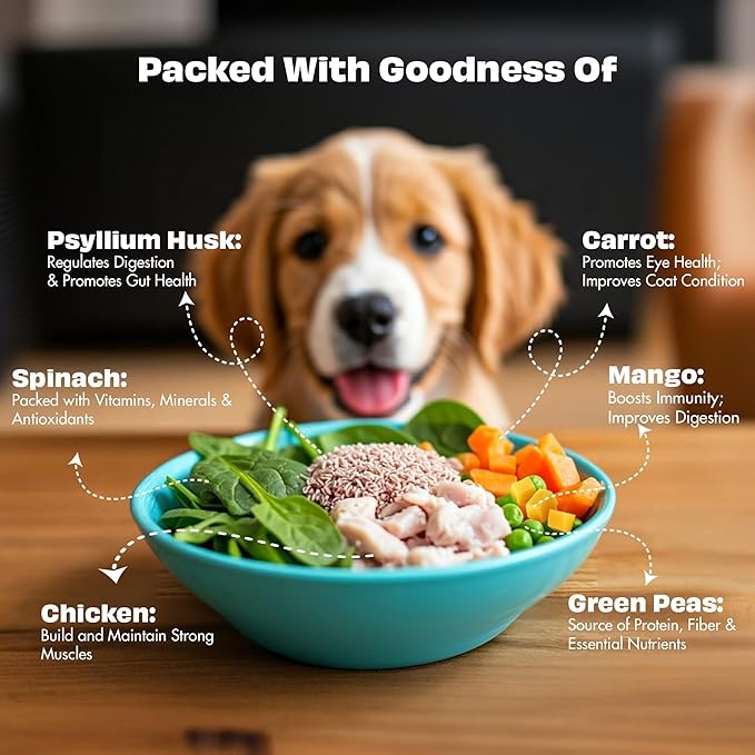 Pawfect Nature's Feast Freeze-Dried Chicken Treats with Asian Greens for Dogs - 80% Chicken, 20% Veggies & Fruits-100% Natural- Grain-Free-High Protein- Limited Ingredient Training Treat(150g/5.29oz)