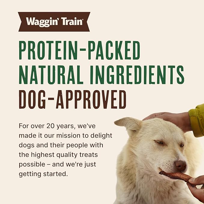Waggin' Train Chicken Jerky Curls Dog Treats, Made with 100% Real Chicken Breasts, Only Two All-Natural Ingredients, Great High Protein Dog Treat, Easily Digestible for Big or Small Dogs, 16 oz. Pouch