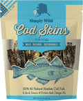 Cod Skins Alaskan Cod Fish Training Treats for Dogs-Dehydrated Fish, All Natural Human Grade Skins - Low Fat Treat Sustainably Sourced in USA (6.6 Oz)