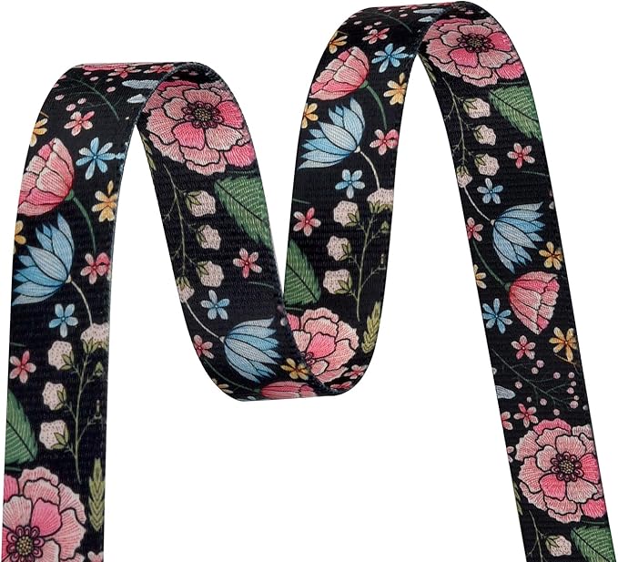 Dog Collar for Small Dogs Cats, Soft Comfy Pet Collar for Small Medium Large Dogs, Universe Pattern for Boy Girl Puppy Dogs Cats(Flower Vine Black,XS)