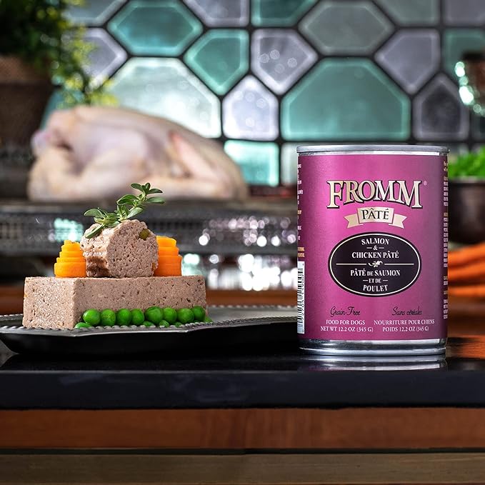 Fromm Salmon & Chicken Pate Dog Food - Premium Wet Dog Food - Salmon Recipe - Case of 12 Cans