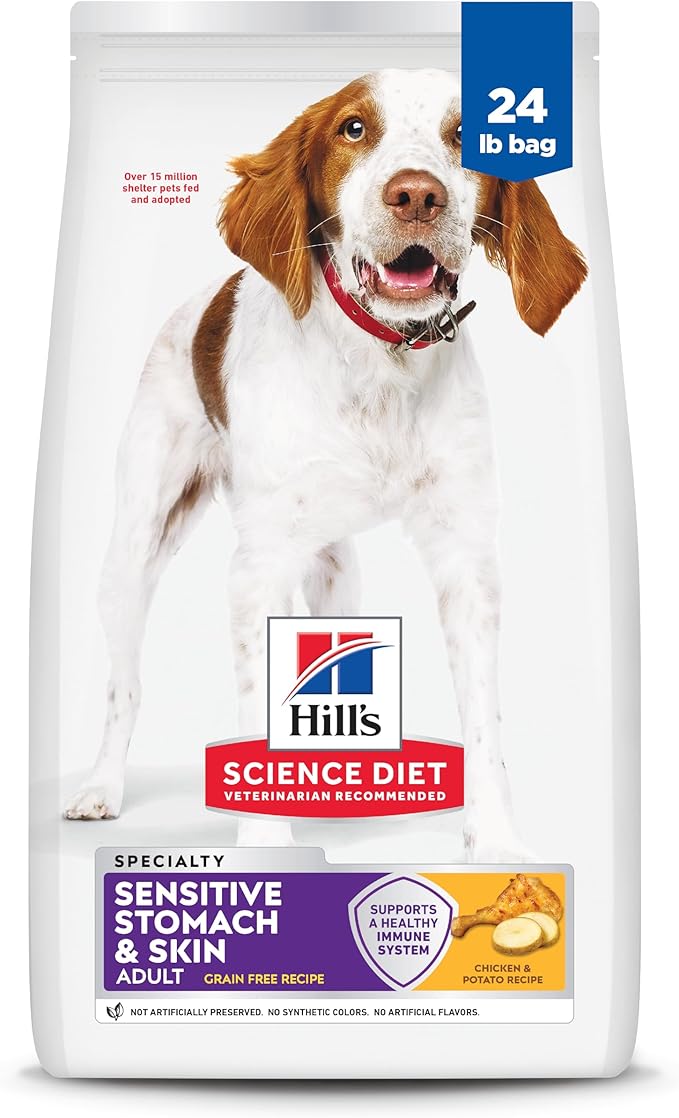 Hill's Science Diet Adult Sensitive Stomach & Skin Grain Free Dry Dog Food, Chicken & Potato, 24 lb. Bag (Updated Formula)
