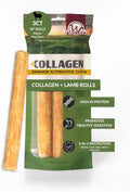 Wild Eats Lamb Flavor Collagen Retriever Style Cheek Rolls 10" Dog Chews-3 Pack (Long Lasting Dog Chews Treats & Bones for Medium Dogs) Substitute for Pig Ears for Dogs