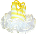 Parisian Pet Ballerina Dog Dress - Summer Clothes for Large Dogs - Comfortable Striped Yellow Pet Dress - Dog Wedding Outfit - Lightweight Puppy Clothes Girl - Designer Dresses for Dogs