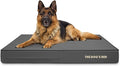 The Dog’s Bed Orthopedic Memory Foam Dog Bed for XL Dogs, Waterproof Washable Cover, Anti-Slip Base, Calming Surface – CertiPUR-Certified Foam, Grey with Black Trim, 6 Inch Thick