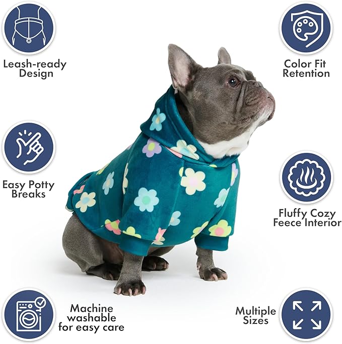 Spark Paws Dog Hoodie – Premium Dog Sweater for Small, Medium, and Large Dogs | Warm Outfits for French Bulldogs, Pitbull, Puppy, Winter Jacket Alternative - Daisy - XL
